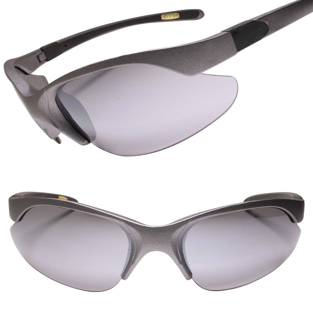 Black & Silver Frame Wrap Around Sport Sunglasses for Active Outdoor Lifestyles
